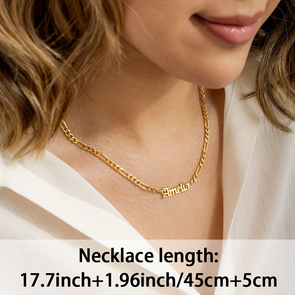 Women's Customizable 18K Gold-Plated Three-In-One Chain Necklace